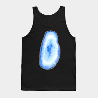 GEODE – Blue and Gold Watercolor Painting Design Tank Top